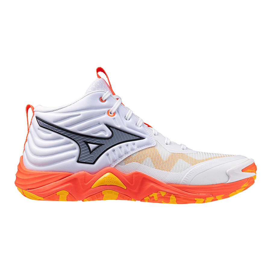 Mizuno WAVE MOMENTUM ELITE MID White/Fiery Coral 2/Citrus